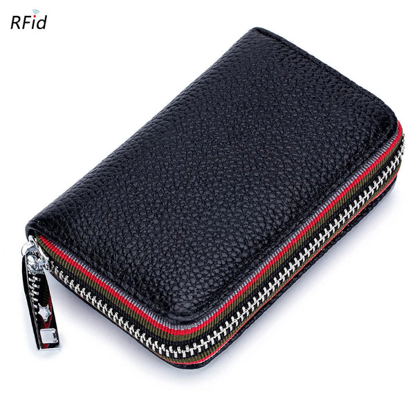 Women Small Zipper Rfid ID Accordion Wallet