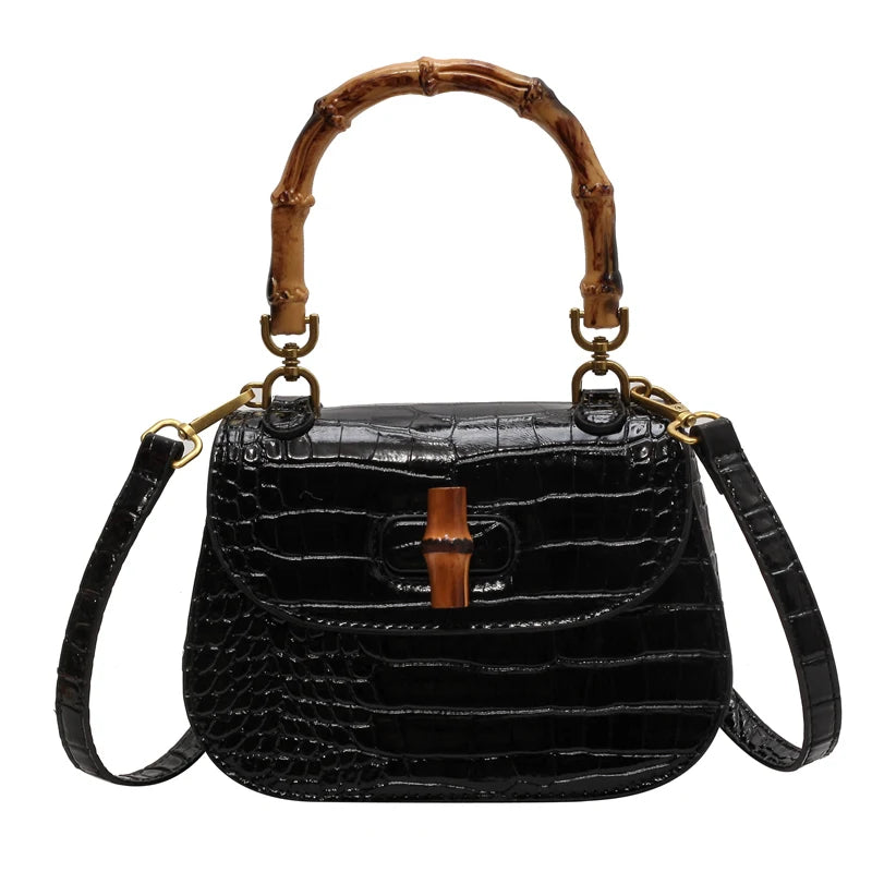 Slub Tote Crossbody Handbag