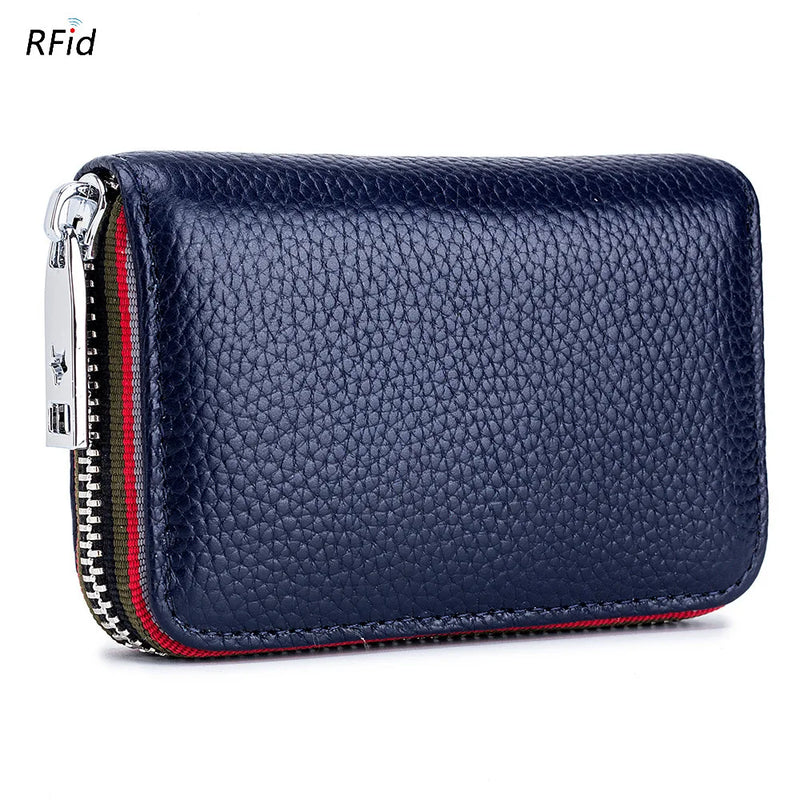 Women Small Zipper Rfid ID Accordion Wallet