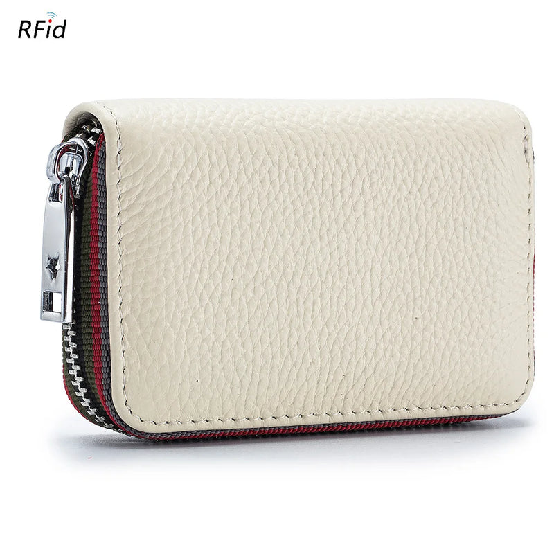 Women Small Zipper Rfid ID Accordion Wallet