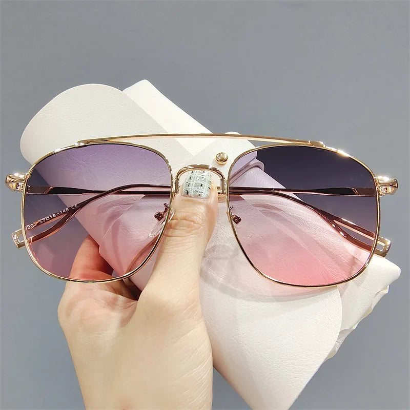 Women UV400 Vintage Square Sunglasses