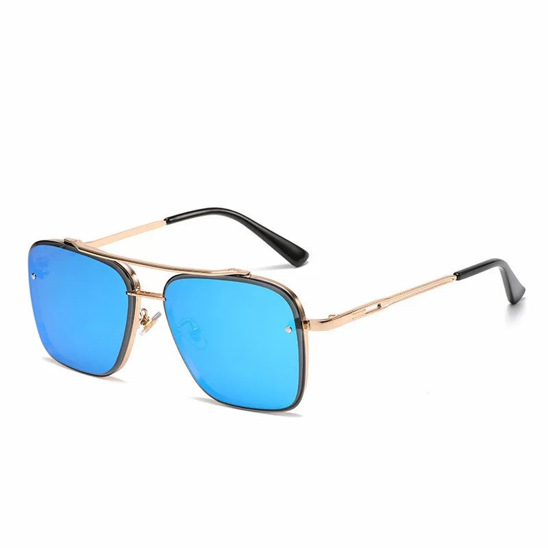 Square UV400 Men Metal Frame Sunglass