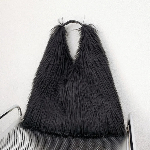 Plush Women Faux Fur Shoulder Bag