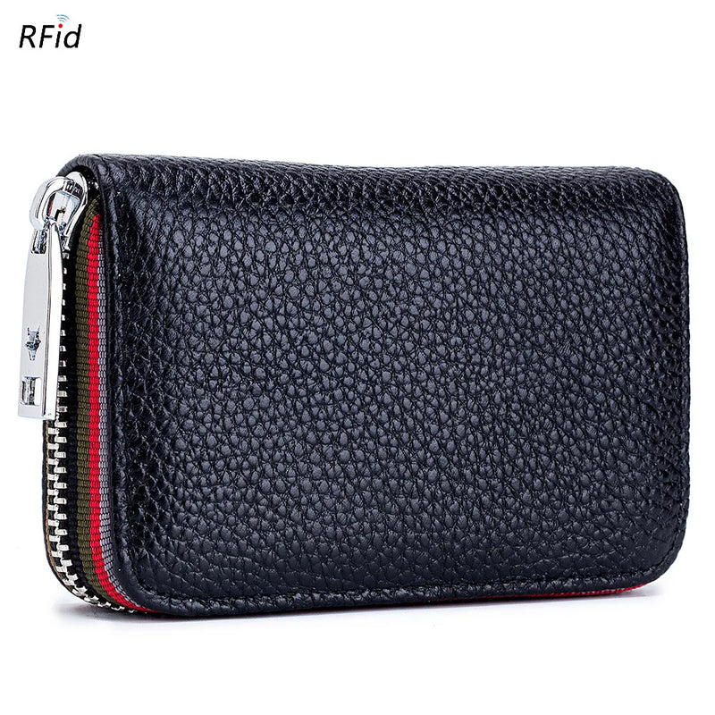 Women Small Zipper Rfid ID Accordion Wallet