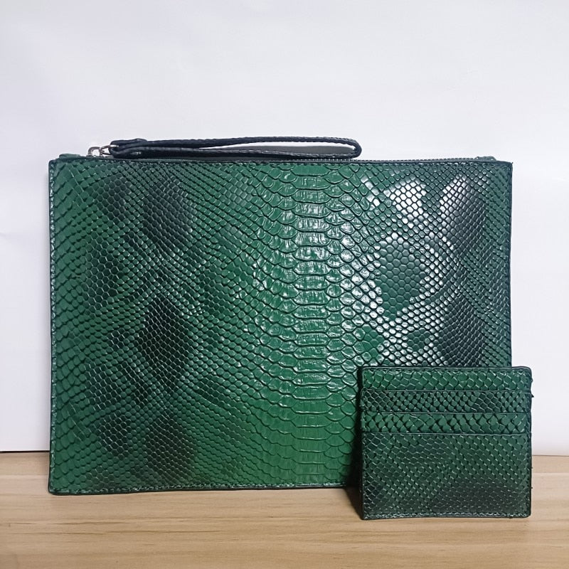 Snake Pattern Envelope Women  Clutch