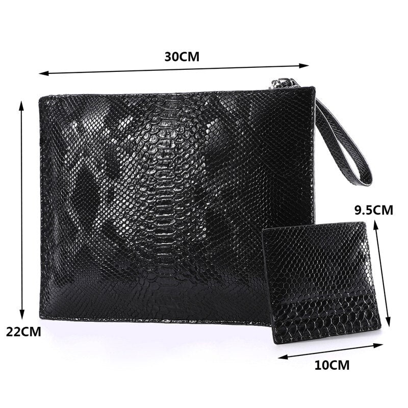 Snake Pattern Envelope Women  Clutch