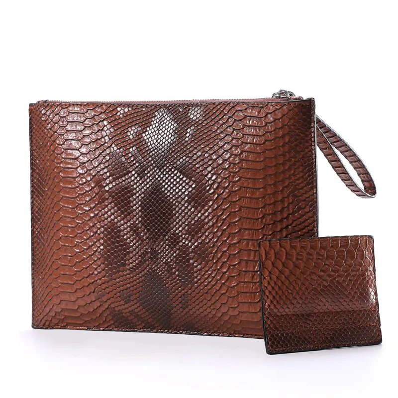 Snake Pattern Envelope Women  Clutch