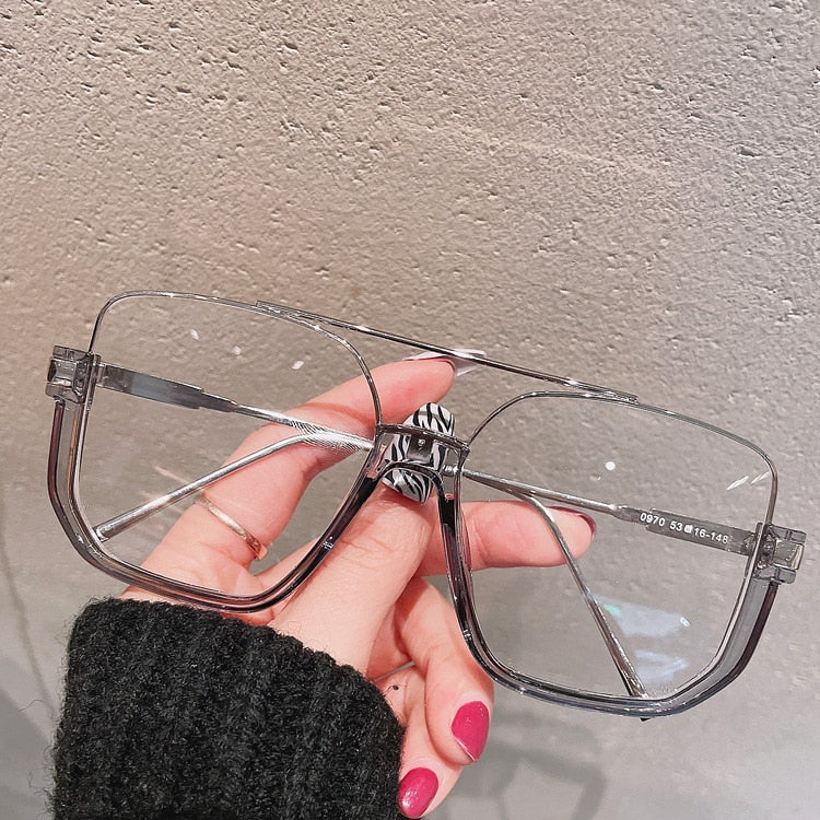 Oversized Half-Frame Square Women Eyewear