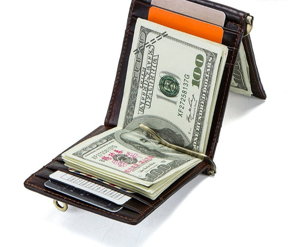 Money Clip Slim Card  Trifold Men's Wallet