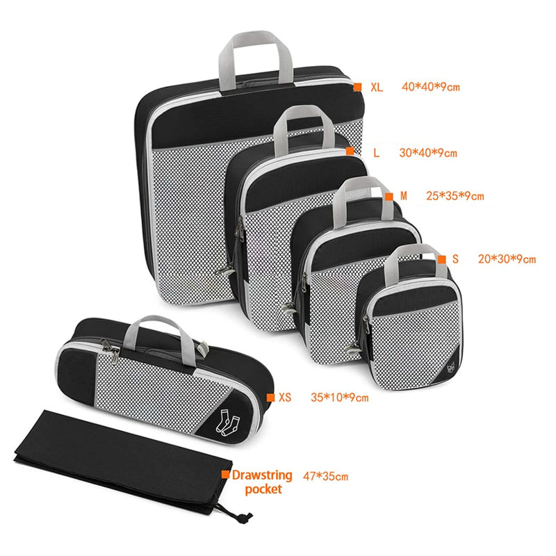 6PCS Compressed Travel Storage Organizer Set