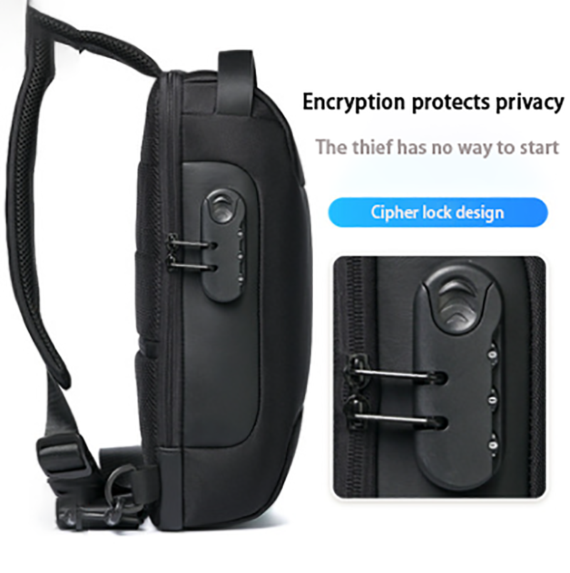 Oxford Waterproof USB Anti-theft Sling Bag