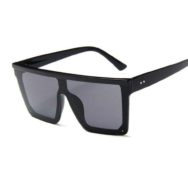 New Black Square Sunglasses Women Big Frame