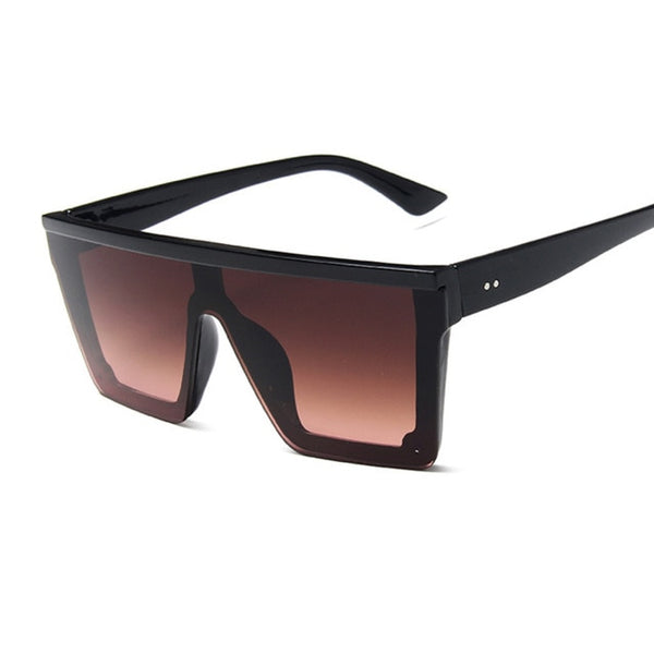 New Black Square Sunglasses Women Big Frame